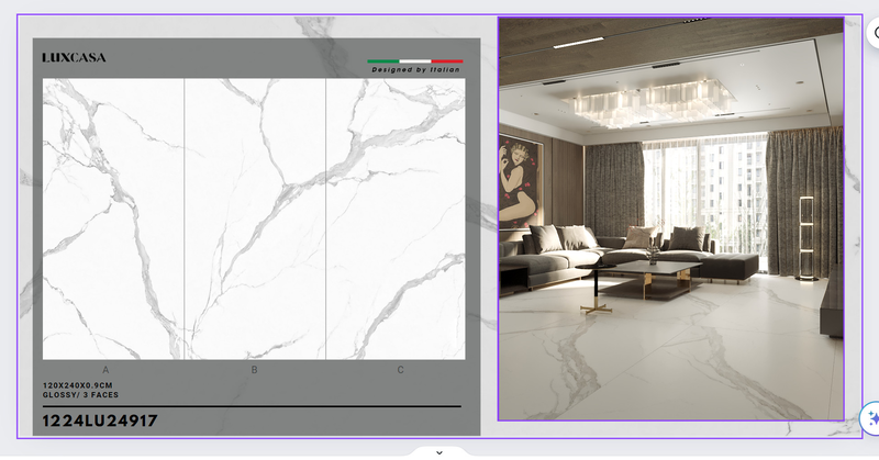 Gạch 120x240 trắng vân mây 1224LU24917 - 1224LU24917 - map 4