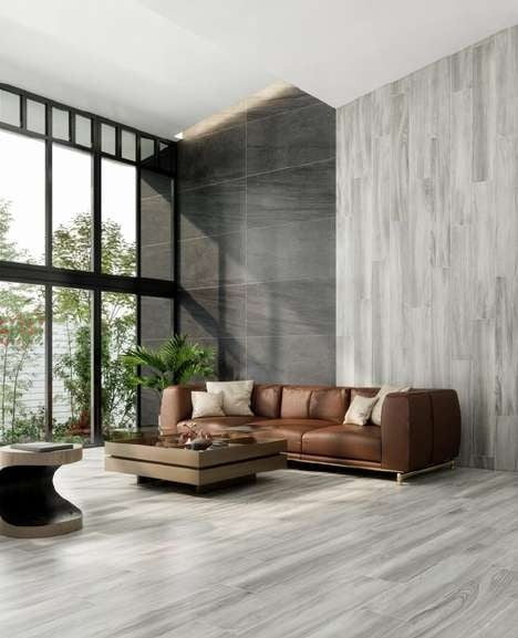 Phối cảnh gạch trang trí trong showroom Sơn Tùng
